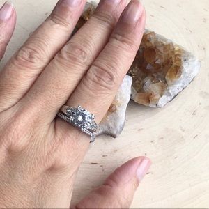 Engagement Wedding Ring Set Size 8